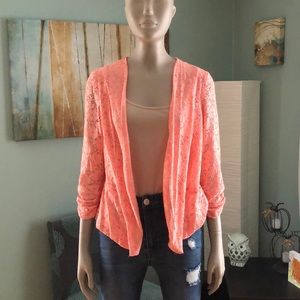 Charlotte Russe Pink Lace Blazer!